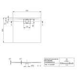 Villeroy & Boch Rectangle Shower Tray Villeroy & Boch Architectura Metalrim Rectangular Shower Tray in Alpin White