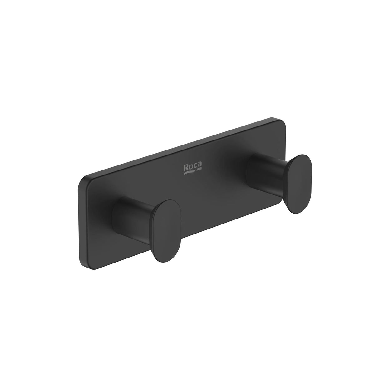 Roca Robe Hook Matt Black Roca Victoria Square Double Robe Hook