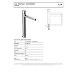 RAK Tall Basin Tap RAK Positano Tall Basin Mixer Tap in Chrome