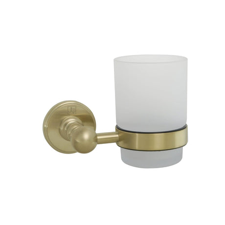 JTP Toothbrush Holder Brushed Brass JTP Grosvenor Tumbler and Holder