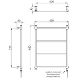 Vogue Designer Towel Radiator Vogue Venture Straight Designer Towel Radiator in Chrome