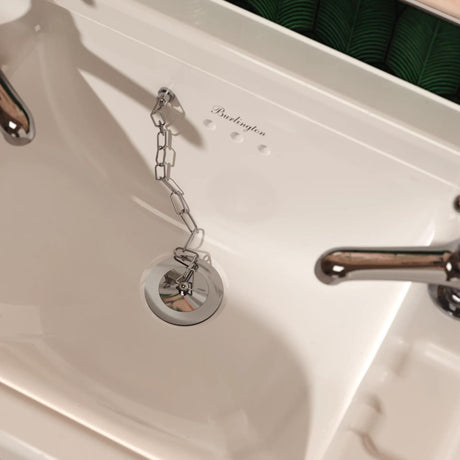 Burlington Basin Waste Chrome Burlington Basin Plug and Chain (Slotted Waste)