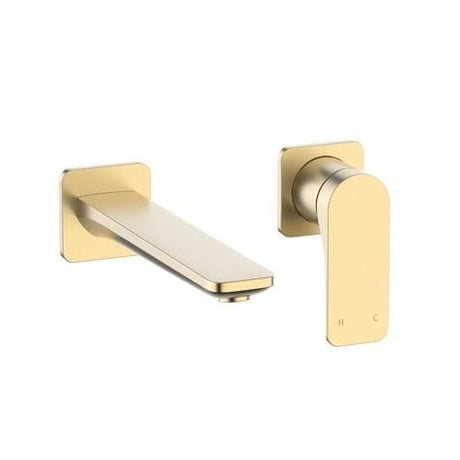 Crosswater Wall Mounted Basin Tap Crosswater Fuse 2 Hole Wall Mounted Basin Mixer Tap in Brushed Brass