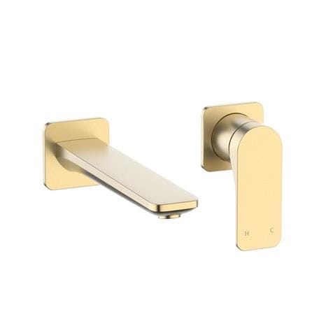 Crosswater Wall Mounted Basin Tap Crosswater Fuse 2 Hole Wall Mounted Basin Mixer Tap in Brushed Brass