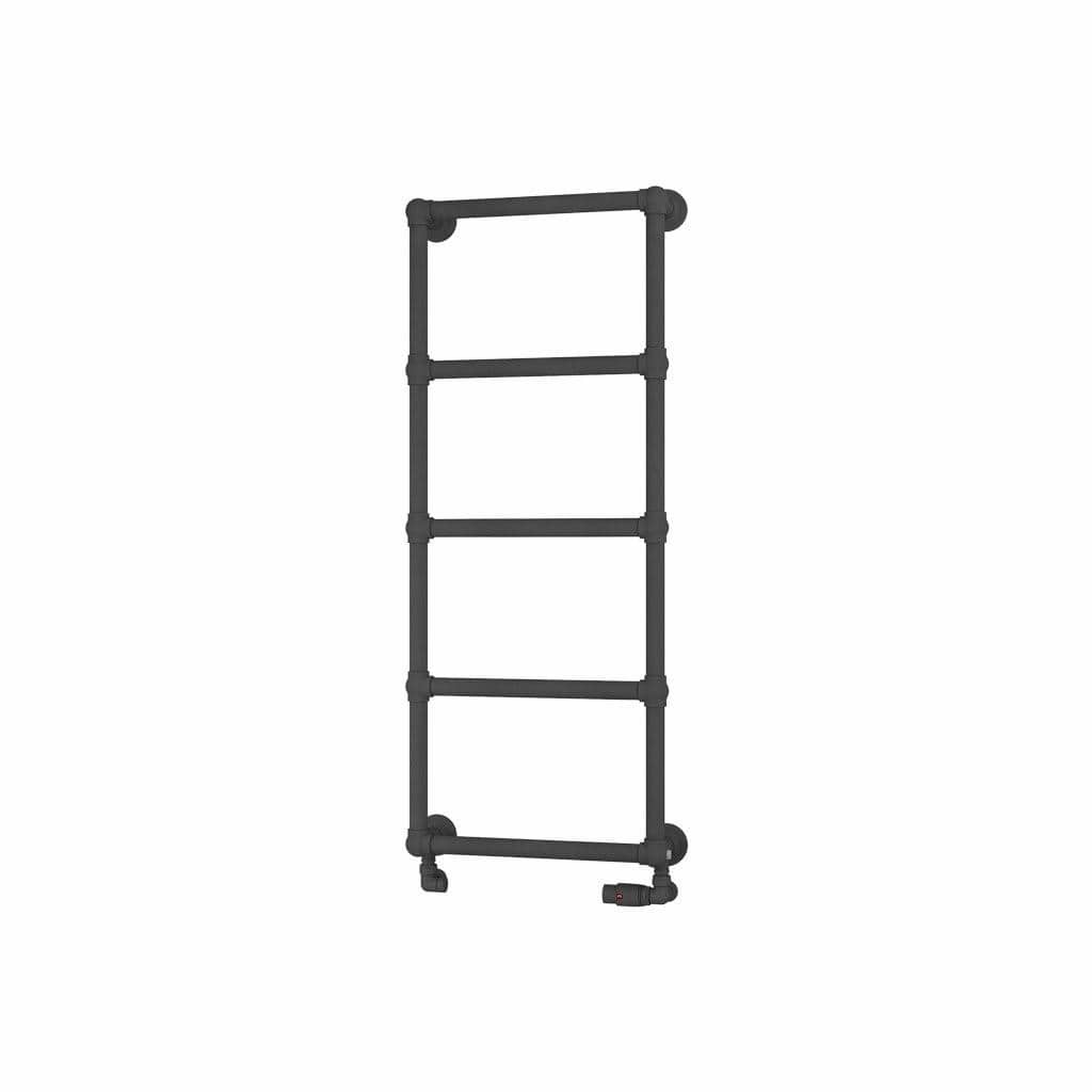 Eastbrook Traditional Towel Rail 1195 x 500 / Dual Fuel Eastbrook Stour Vertical Traditional Heated Towel Rail in Anthracite