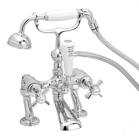 Heritage Bath Shower Mixer Heritage Dawlish Bath Shower Mixer with Handset in Chrome
