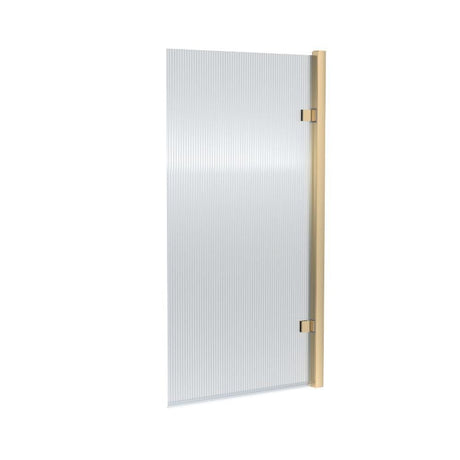 Aquarius Bathrooms Bath Screen Aquarius Urbano Fluted Hinged Bath Screen