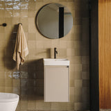 Roca Cloakroom Vanity Unit Matt Grey Roca Ona Compact 400mm Wall Mounted One Door Vanity Unit with Basin