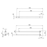 Crosswater Towel Rails and Rings Crosswater MPRO Double Swivel Towel Rail