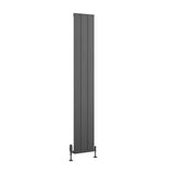 Eastbrook Panel Radiator Eastbrook Charlton Vertical Aluminium Designer Radiator in Matt Anthracite