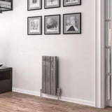 Eastbrook Panel Radiator 600 x 280 / Electric Only Eastbrook Peretti Straight Vertical Aluminium Radiator in Polished Aluminium