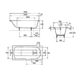 Kaldewei Single Ended Bath Kaldewei Saniform Plus Single Ended Steel Bath with Leg Set