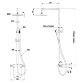 Crosswater Exposed Shower Set Crosswater Central Thermostatic Multifunction Shower Kit