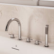Crosswater 5 Tap Hole Bath Set Crosswater MPRO 5 Hole Bath and Shower Mixer with Shower Set in Chrome