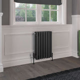 Eastbrook 600 x 425 / Central Heating Eastbrook Rivassa Traditional 4 Column Radiator in Matt Anthracite