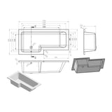 Aquarius Bathrooms Complete Bathroom Suite Aquarius Altano Complete Bathroom Suite with 1700mm L-Shaped Bath, Toilet, Basin, Shower & Taps