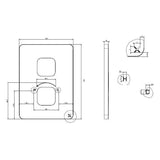 Crosswater Concealed Shower Valve Crosswater Glide II Crossbox 3 Outlet Trimset  in Brushed Stainless Steel Effect