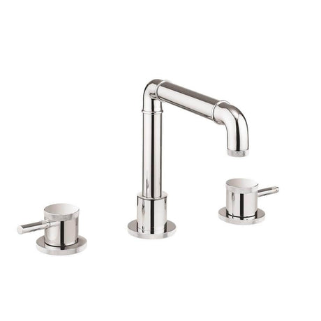 Crosswater 3 Tap Hole Basin Set Crosswater MPRO Industrial 3 Hole Deck Mounted Basin mixer Tap in Chrome