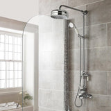 Aquarius Bathrooms Exposed Shower Set Aquarius Clarence Traditional Exposed Thermostatic Shower Set with Fixed Shower Head and Handset in Chrome