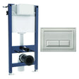 Crosswater Wall Hung WC Frame Belgravia Plate in Brushed Nickel Crosswater 0.98m Dual Flush WC Support Frame Set with Flush Plate
