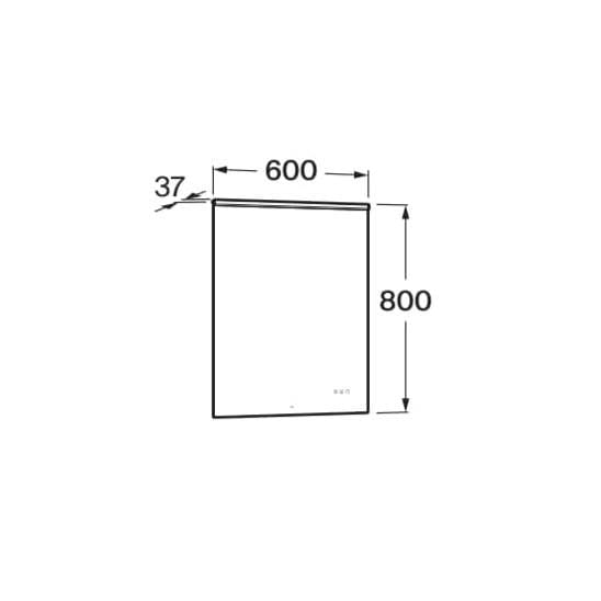 Roca Illuminated Mirror Roca Mirai LED Illuminated Mirror with Top Lighting
