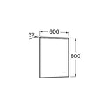 Roca Illuminated Mirror Roca Mirai LED Illuminated Mirror with Top Lighting