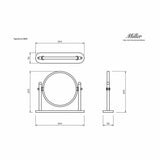 Miller Cosmetic Mirror Miller Classic Freestanding  Mirror in Chrome