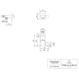 Villeroy & Boch Shower Brackets and Outlets Villeroy & Boch Universal Square Wall Outlet and Hand Shower Holder