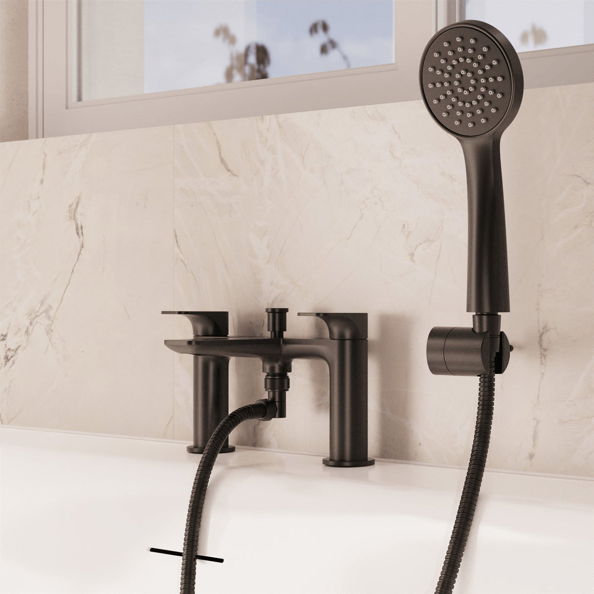 Crosswater Bath Shower Mixer Matt Black Crosswater Fuse Bath Shower Mixer