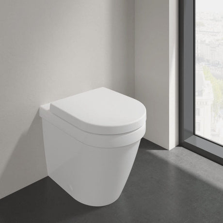 Villeroy & Boch Back To Wall Toilet Villeroy & Boch Architectura Back to Wall Rimless Toilet with Soft Close Seat and DirectFlush