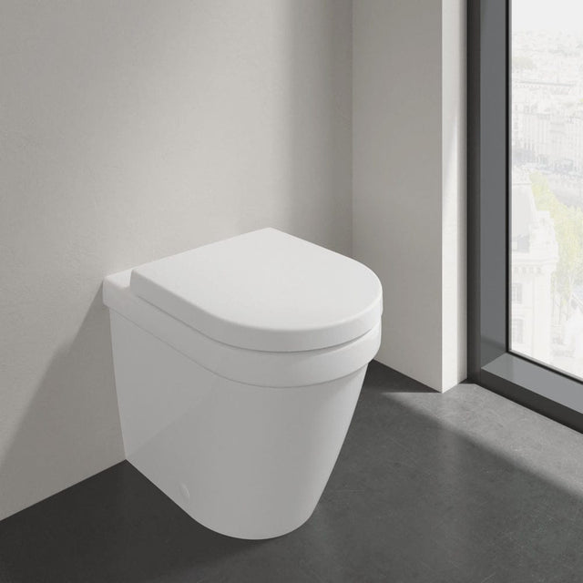 Villeroy & Boch Back To Wall Toilet Villeroy & Boch Architectura Back to Wall Rimless Toilet with Soft Close Seat and DirectFlush