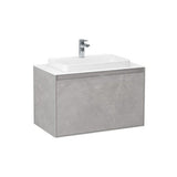 Imex Wall Mounted Vanity Unit Imex Arco Wall Hung 800mm Single Drawer Vanity Unit with Worktop and Inset Basin