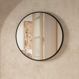 Crosswater Standard Mirror 600mm / Matt Black Crosswater Infinity Round Framed Mirror