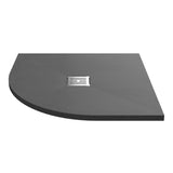 UK Bathroom Store Quadrant Shower Tray Aquarius Urbano Slimline 33mm Slate Effect Quadrant Stone Resin Shower Tray in Grey Slate