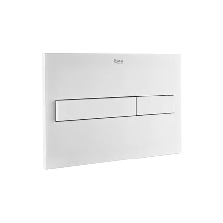 Roca Flush Plate Matt White Roca Duplo One PL7 Flush Plate with Square Buttons