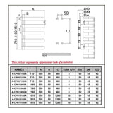 Reina Ladder Rail Reina Carpena Aluminium Central Heating Designer Towel Rail