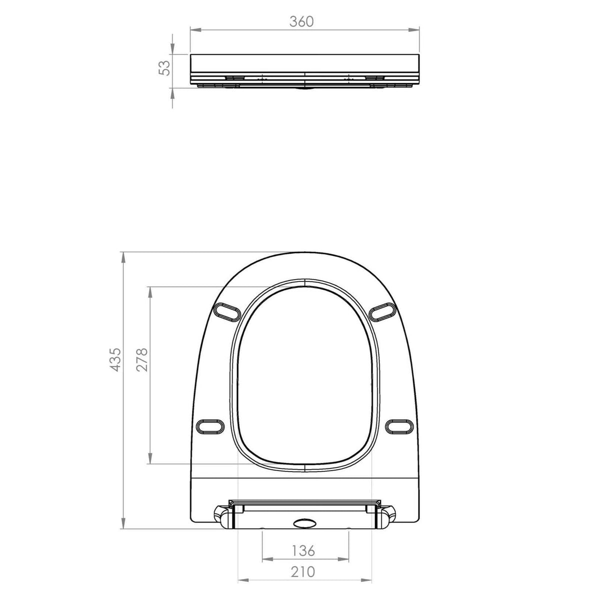 Saneux Toilet Seat Saneux Air Slimline Soft Close, Quick Release Seat