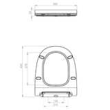 Saneux Toilet Seat Saneux Air Slimline Soft Close, Quick Release Seat