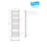 Eastbrook Designer Towel Rail Eastbrook Staverton Tube on Tube Straight Vertical Heated Towel Rail in Chrome