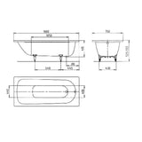 Kaldewei Single Ended Bath Kaldewei Saniform Plus Single Ended Steel Bath with Leg Set