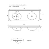 Eastbrook Wall Mounted Vanity Unit Eastbrook Hardwick Traditional 1200mm Wall Hung Vanity Unit with Double Basin