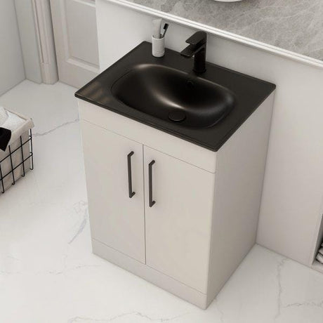 Imex Floor Standing Vanity Unit Imex Croma Floor Standing Double Door 600mm Vanity Unit with 1 Tap Hole Basin