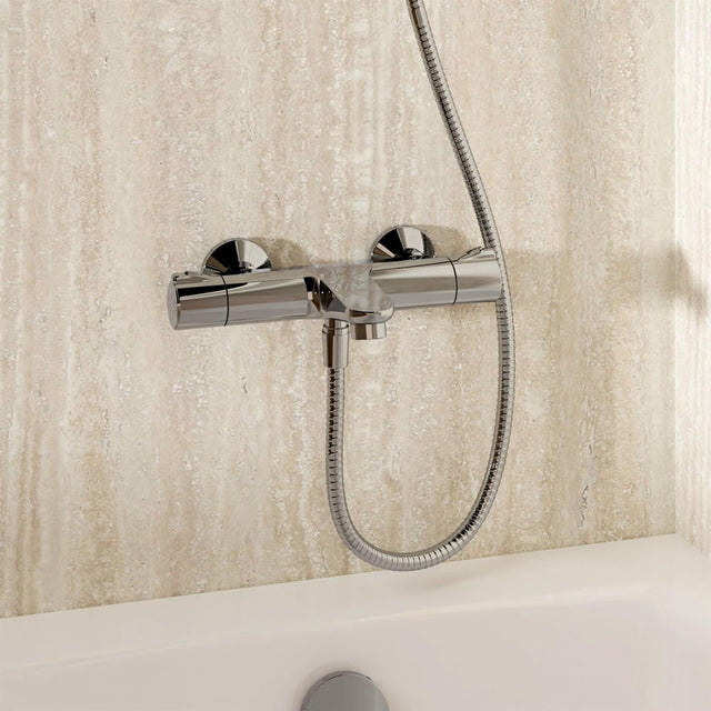 Crosswater Bath Shower Mixer Crosswater Thermostatic Wall Mounted Bath Shower Mixer Tap in Chrome
