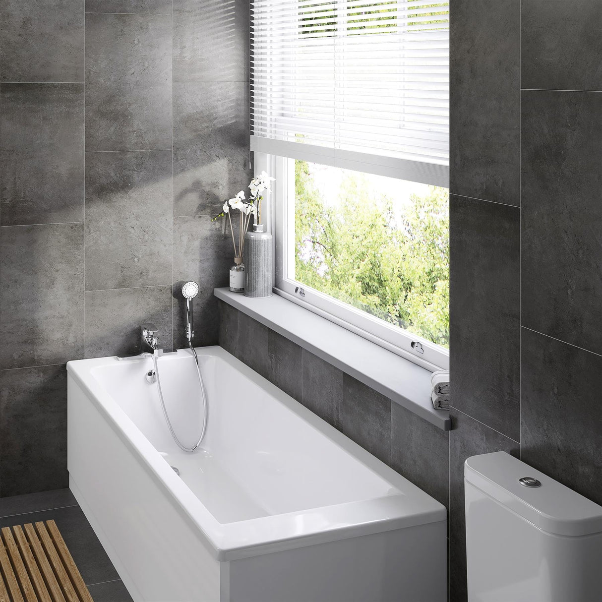 Roca Single Ended Bath Roca Bilbao Single Ended Bath - 1700 x 700mm