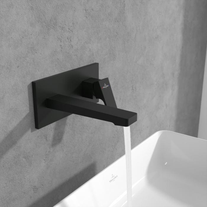 Villeroy & Boch Wall Mounted Basin Tap Villeroy & Boch Architectura Single Lever Basin Mixer Tap with Push Open Waste