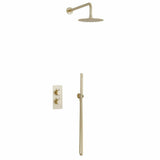 Imex Concealed Shower Set Imex Ravine 2 Handle, 2 Outlet Shower Set with 200mm Rainfall Shower Head, Pencil Handset and Hose