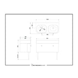 Burlington Double Sink Vanity Unit Burlington Chalfont 1000mm Wall Mounted Single Drawer Vanity Unit with Double Basin