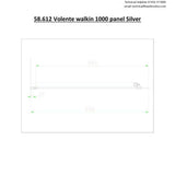 Eastbrook Side Panel 1000mm Eastbrook Volente Frameless Side Panel in Polished Chrome