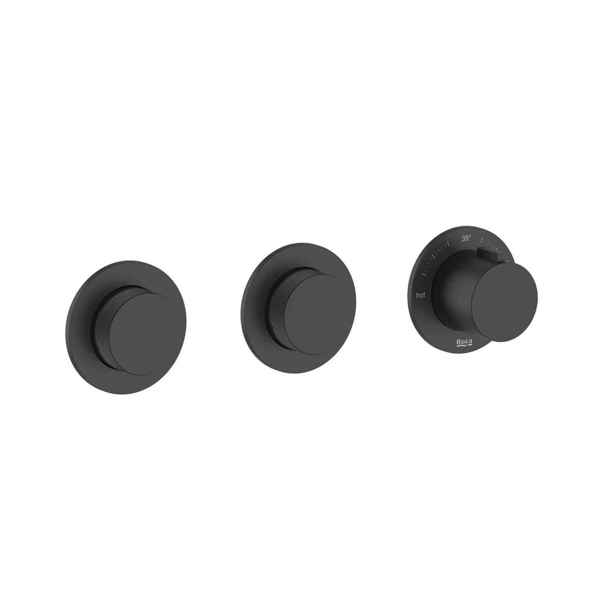 Roca Concealed Shower Set Roca T-Multi Switch Thermostatic Concealed Shower Valve with Rainshower Head, Shower Handset and  Hose
