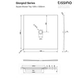 Tissino Rectangle Shower Tray Tissino Giorgio2 Rectangle Shower Tray in Graphite Slate